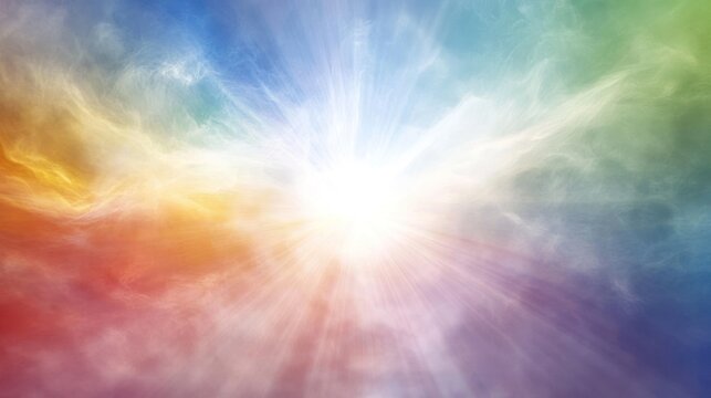 Colorful sky, radiant light, celestial burst, background image