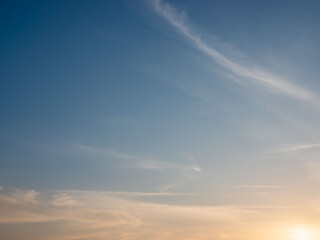 冬の夕暮れの空と雲22