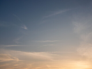 冬の夕暮れの空と雲28