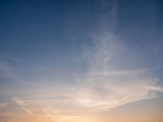 冬の夕暮れの空と雲35