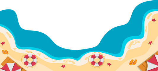 Summer Beach Corner Border