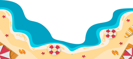 Summer Beach Corner Border