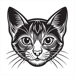 cat silhouette vector style