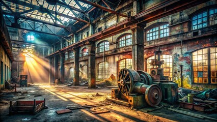 Abandoned Industrial Building Interior - Urban Exploration Photography - Pen 2