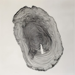 Abstract tree ring art print