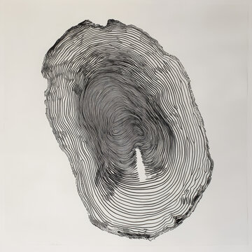 Abstract tree ring art print