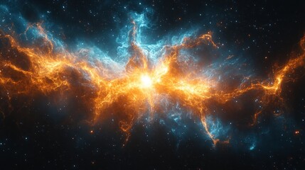 Fototapeta premium Cosmic energy explosion in nebula