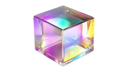 3D transparent cube 