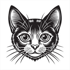 cat silhouette vector style