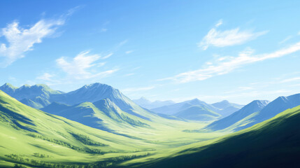 Fototapeta premium A serene mountain range stretching across the horizon