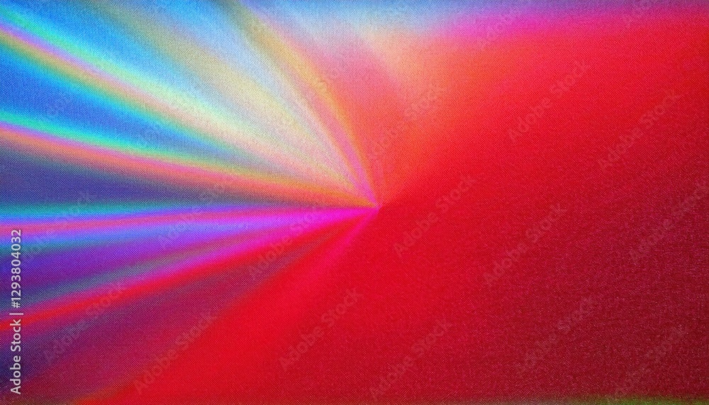 Poster abstract gradient light streaks on textured surface in blue and red hues, vibrant color patterns for