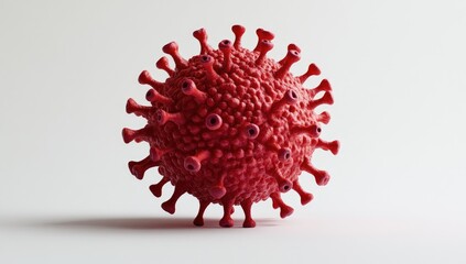 3D model of a red virus