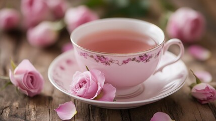 The Romantic Time of Rose Tea
