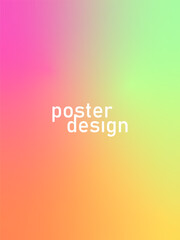 Pastel color abstract gradient poster background illustration