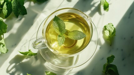 The Fresh Time of Peppermint Tea
