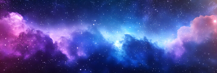 Fototapeta premium An eye-catching photo showing the Northern Lights (Aurora Borealis) dancing in the starry night wide banner - white background