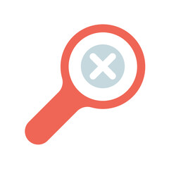 Obraz premium Icon a no result, isolated against a clean background.