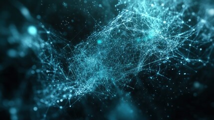 Abstract Network Connection Digital Data Flow Technology Background Image