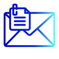 sticky note Icon Trendy Line Gradient Style for Planning and Organization Pack Icon Themes
