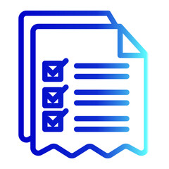 Listing  Icon Trendy Line Gradient Style for Planning and Organization Pack Icon Themes
