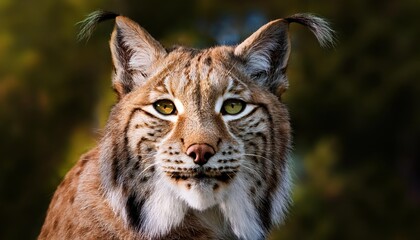 Portrait of a Lynx, Majestically Perched in a Winter Forest, Showcasing the Moody Beauty of FrostKissed Fur and Intense Eyes Amidst SnowCovered Branches.