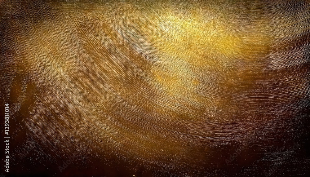 Poster textured golden abstract swirl with metallic sheen and soft light reflections, ideal for creative de