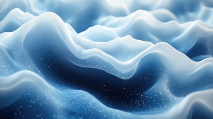 Obraz premium Generative AI Creates Abstract Digital Art of Fluid Shapes in a Futuristic Setting. Generative AI