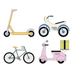 Fill Lined Modern City Transportation Vehicle
