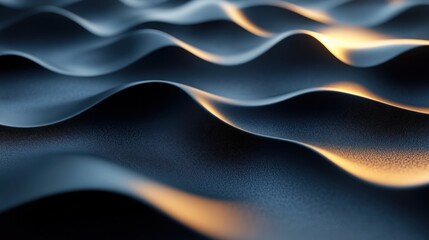 Generative AI Creating Fluid Abstract Patterns With Smooth Lines and Soft Light. Generative AI