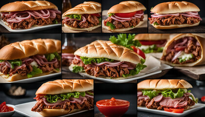 Delicious Sandwiches Collage