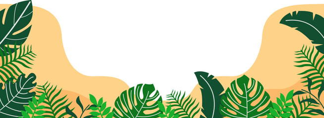 Tropical Corner Border