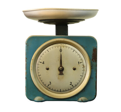old kitchen scale isolated
