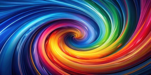 Obraz premium Swirling vortex of colors in deep blue background , vibrant colors
