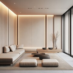 Modern Living Room Design Featuring Minimalist Furniture and Aesthetics