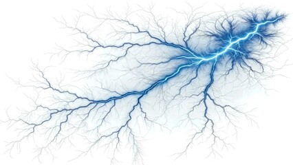 Lightning bolt branching electricity blue energy