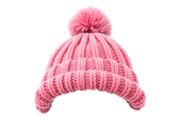 A pink knitted winter hat