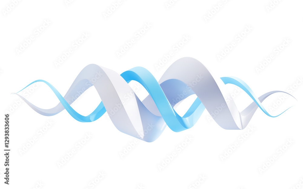 Poster Abstract flowing curve lines, 3d rendering.