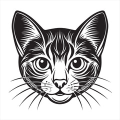 illustration, vector, pet, cat, animal, cartoon, cute, design, graphic, mammal, print, silhouette, simple, paw, minimal, cut out, clip art, in silhouette, icon, white, shape, isolated, art, kitten, mo