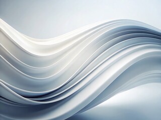 Abstract Wavy White Background Texture: Elegant Swirls and Curves Design