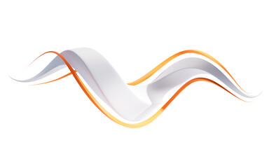 Abstract flowing curve lines, 3d rendering.