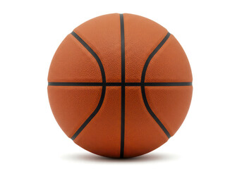 Fototapeta premium Classic Orange Basketball Isolated on White Background with Full Depth of Field and Clipping Path