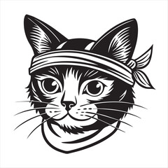 cat silhouette vector style