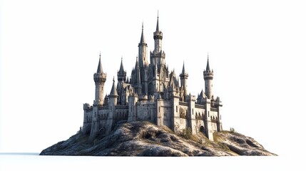 Obraz premium Majestic Medieval Castle on a Hilltop