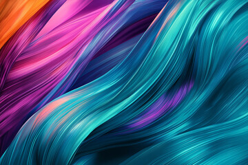 Fototapeta premium Abstract Swirling Vibrant Hues Digital Art