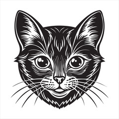cat silhouette vector style
