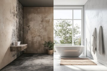 Contrast of modern bathroom design highlighting transformation and innovation in interiors