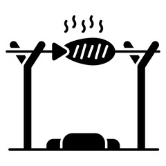 Premium download icon of grilled fish