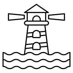 A unique design icon of lighthouse