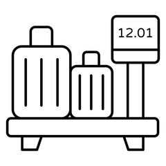 Perfect design icon of luggage scale