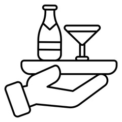 Perfect design icon of waiter